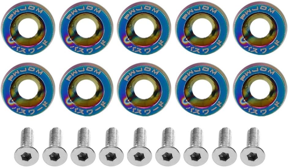 Tornillos Decorativos de Aluminio con Arandelas No Biselado