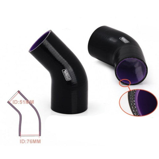 Gomas Reductoras de Silicon – Codos y Rectos | 45° / 90° | 2" a 3" | 2,5" a 3"